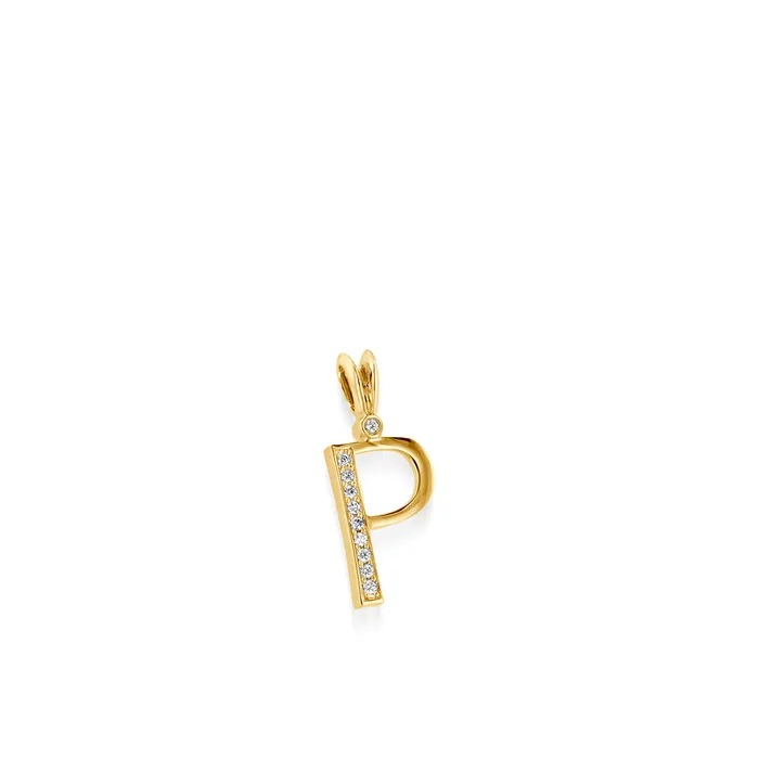 John Atencio Necklaces Initial P Diamond Medallion Pendant