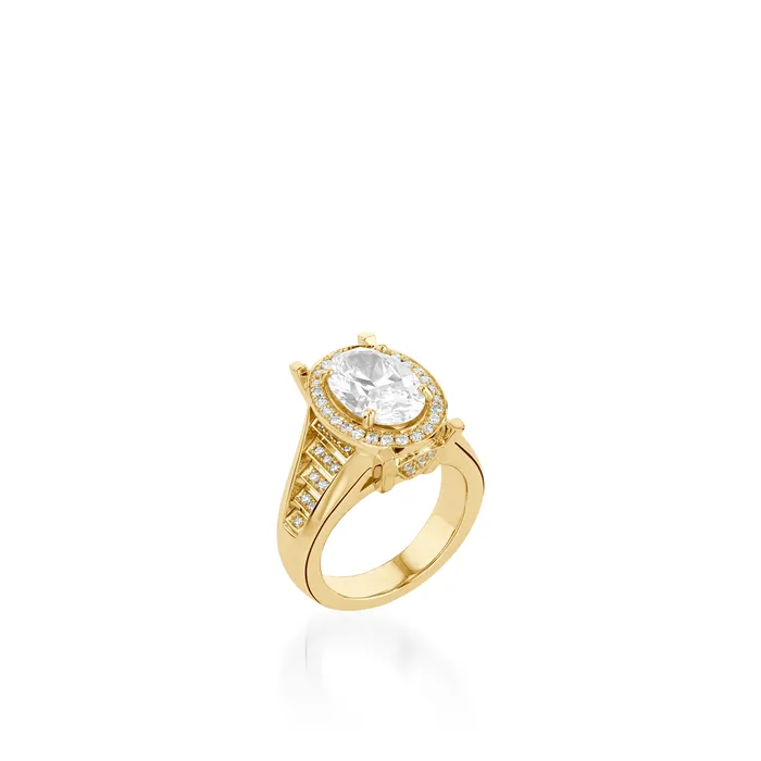 John Atencio Rings Elizabeth Elite Yellow Gold Diamond Ring