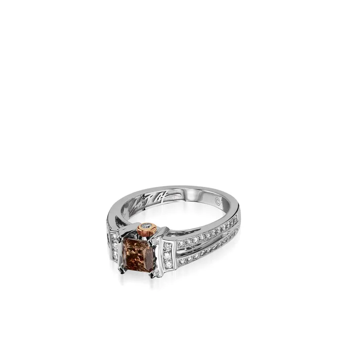 John Atencio Rings Signature Legacy 101 Carat Cognac Diamond Ring John Atencio Rings Signature Legacy 101 Carat Cognac Diamond Ring