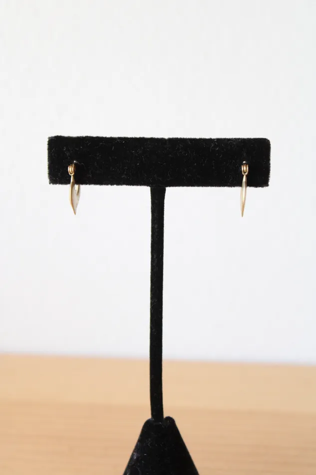 Jubilee Thrift Earrings 14K Yellow Gold Dolphin Mini hoop Earrings