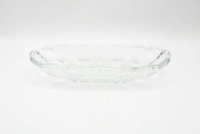 Jubilee Thrift Earrings Oblong Glass Trinket Candy Serving Dish