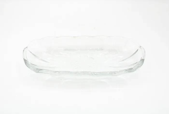 Jubilee Thrift Earrings Oblong Glass Trinket Candy Serving Dish