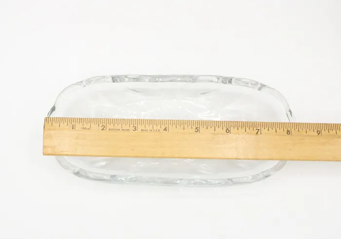 Jubilee Thrift Earrings Oblong Glass Trinket Candy Serving Dish