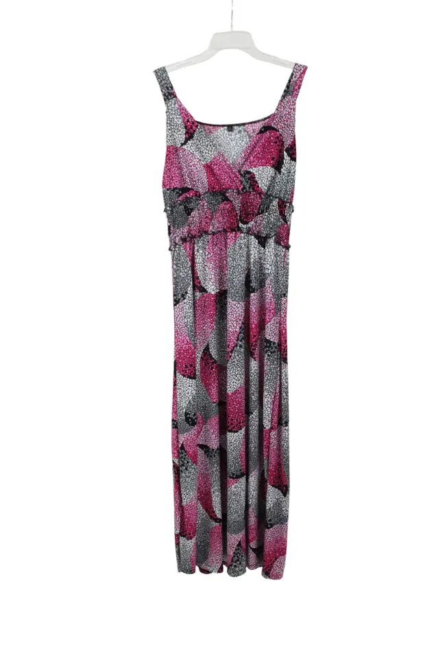 Jubilee Thrift Earrings Pink Patterned Dress M