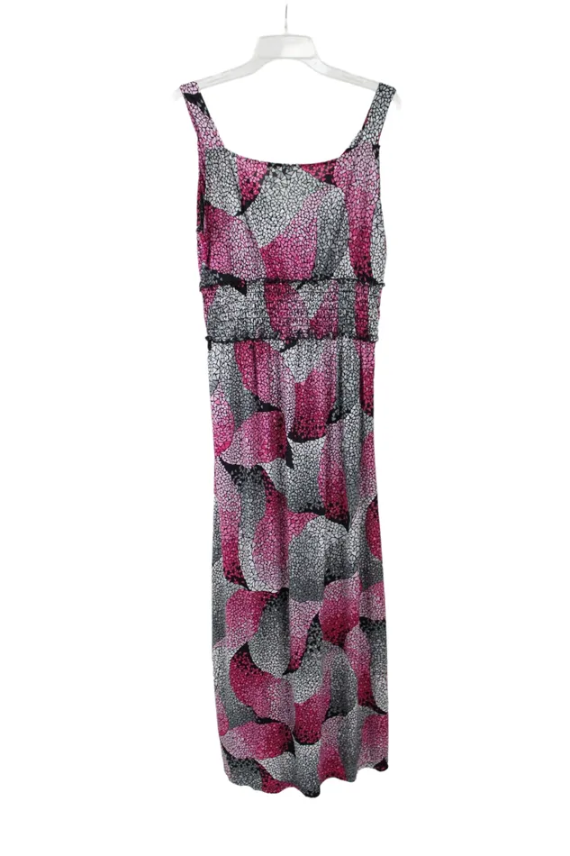Jubilee Thrift Earrings Pink Patterned Dress M