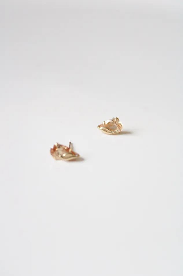 Jubilee Thrift Earrings Sunstone Pear 585 Yellow Gold Stud Earrings