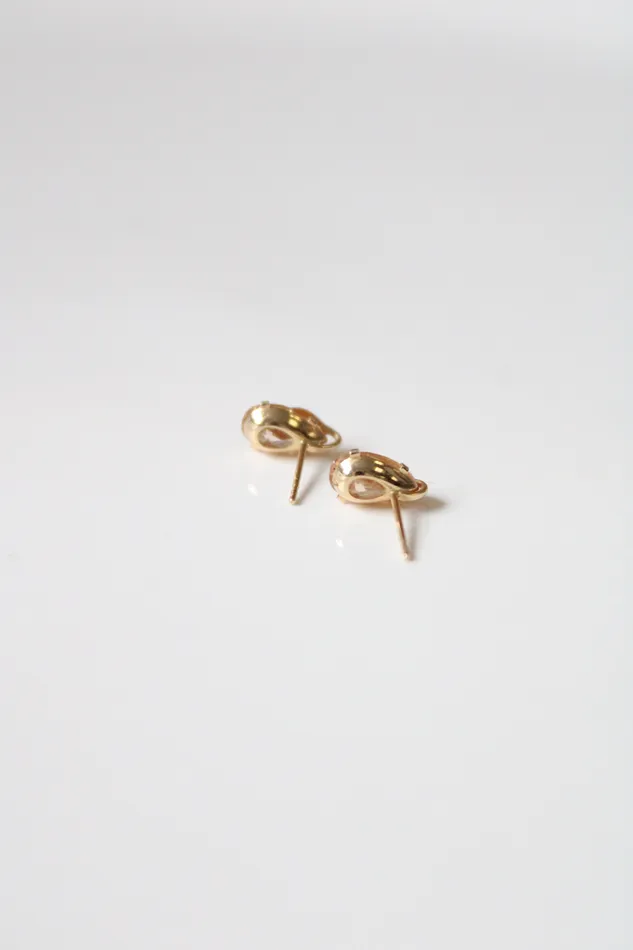 Jubilee Thrift Earrings Sunstone Pear 585 Yellow Gold Stud Earrings