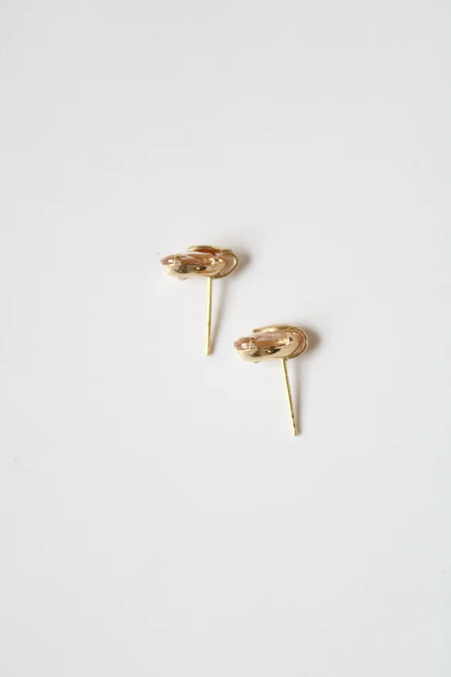 Jubilee Thrift Earrings Sunstone Pear 585 Yellow Gold Stud Earrings