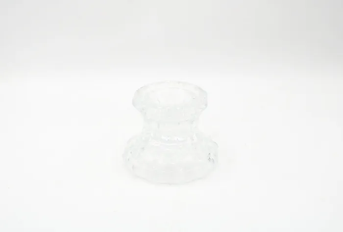 Jubilee Thrift Heavy Cut Glass Candle Holder Rings