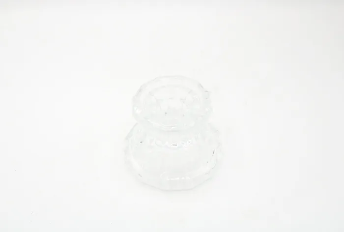 Jubilee Thrift Heavy Cut Glass Candle Holder Rings