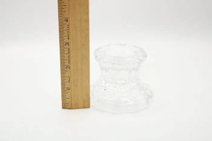 Jubilee Thrift Heavy Cut Glass Candle Holder Rings