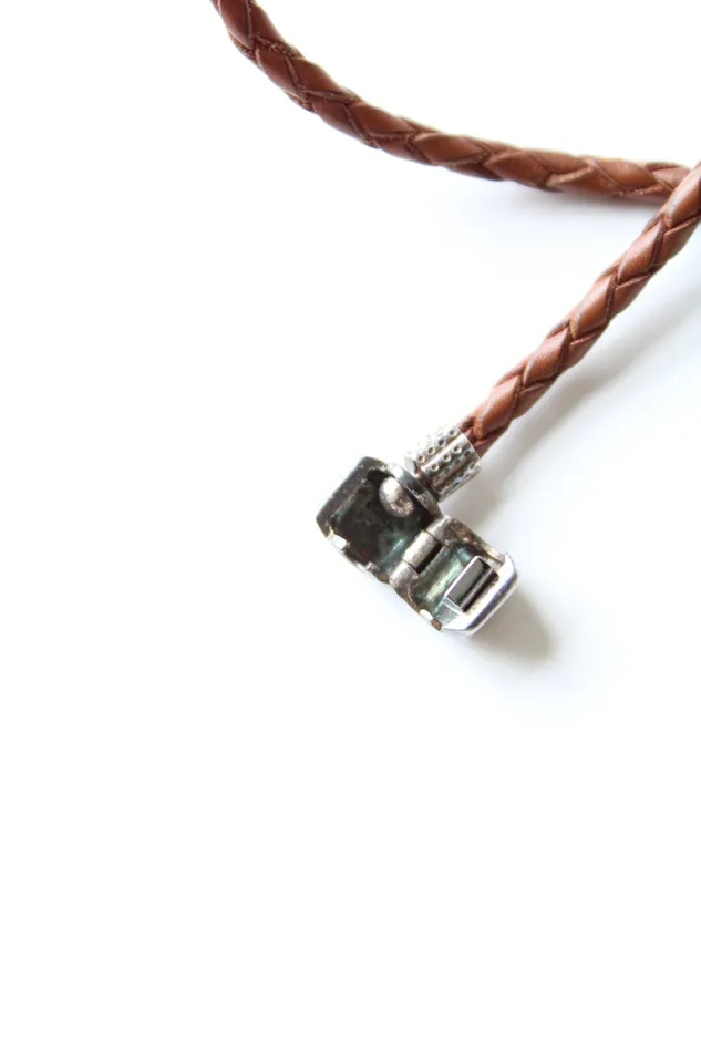 Jubilee Thrift Necklaces Sterling Silver Horseshow Clasp Leather Necklace