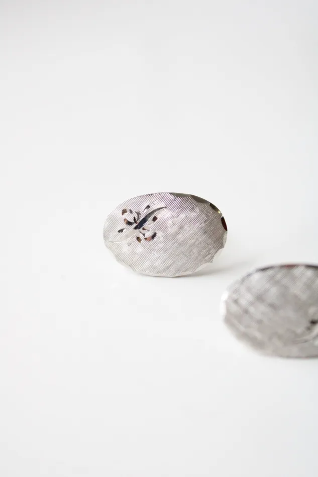 Jubilee Thrift PRK Sterling Etched Cuff Links Earrings
