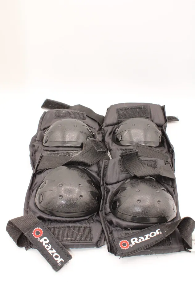 Jubilee Thrift Razor Knee Pads Earrings