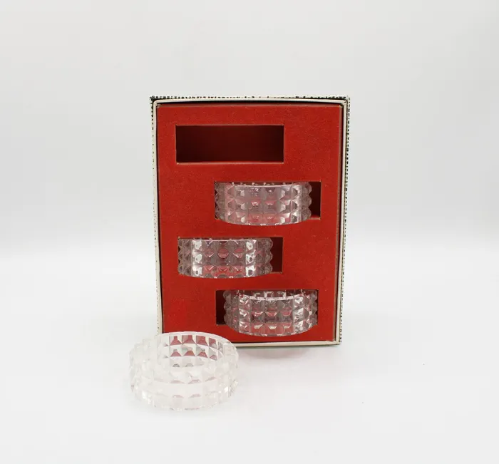 Jubilee Thrift Rings Golden Crown ER Western Germany Genuine Lead Crystal Napkin Rings Set Of 4 Jubilee Thrift Rings Golden Crown ER Western Germany Genuine Lead Crystal Napkin Rings Set Of 4