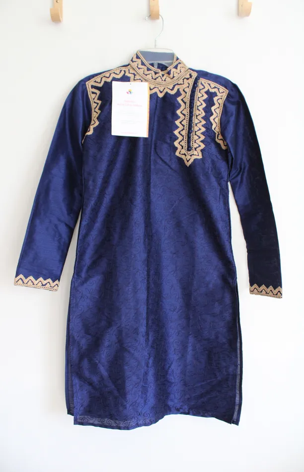 Jubilee Thrift Rings NEW Utsav Fashion Blue Gold Kurta 32