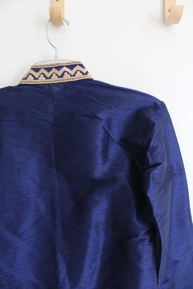 Jubilee Thrift Rings NEW Utsav Fashion Blue Gold Kurta 32 Jubilee Thrift Rings NEW Utsav Fashion Blue Gold Kurta 32