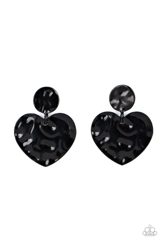 Just a Little Crush Black Paparazzi Accessories Necklaces
