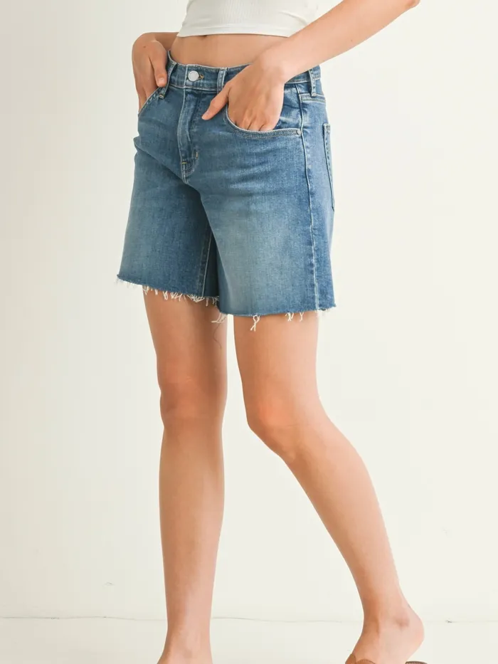 Just Panmaco Rings Just Black Denim Bermuda Short