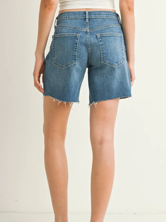 Just Panmaco Rings Just Black Denim Bermuda Short