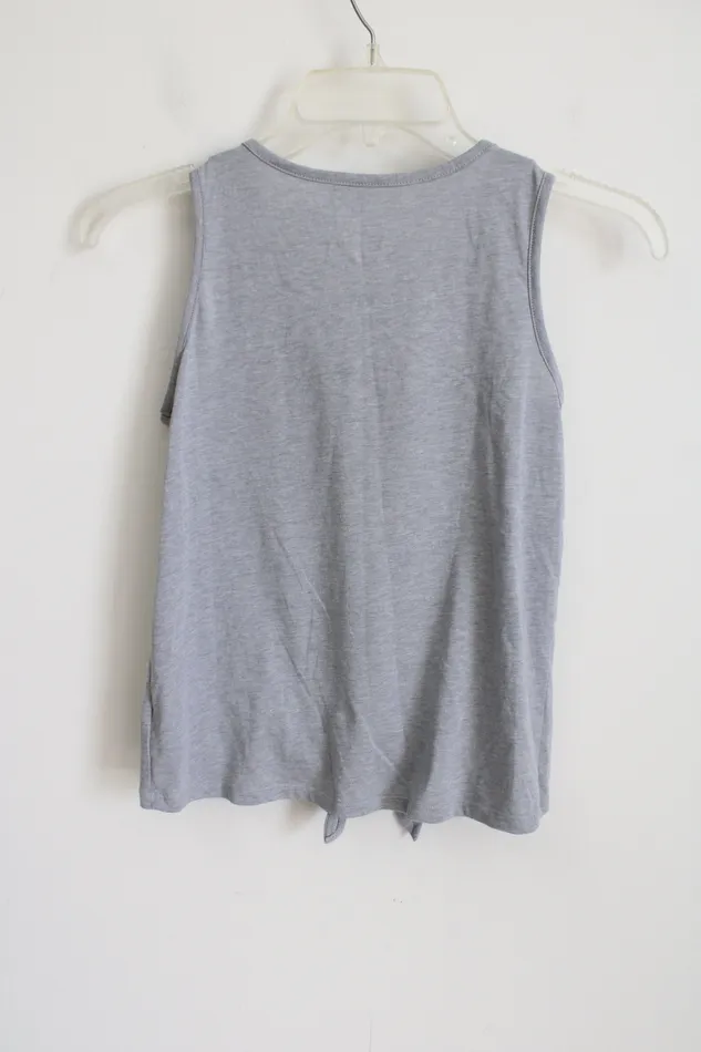 Justice Gray Tied Tank Top 12 Justice Earrings