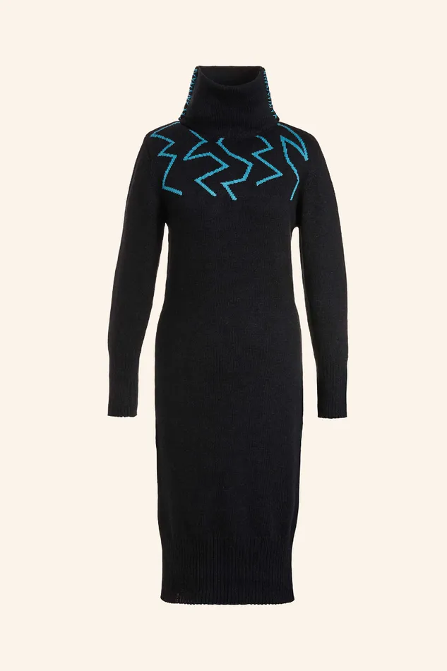 justineleconte1 Rings GABRIELLE knitted dress dark greyblue