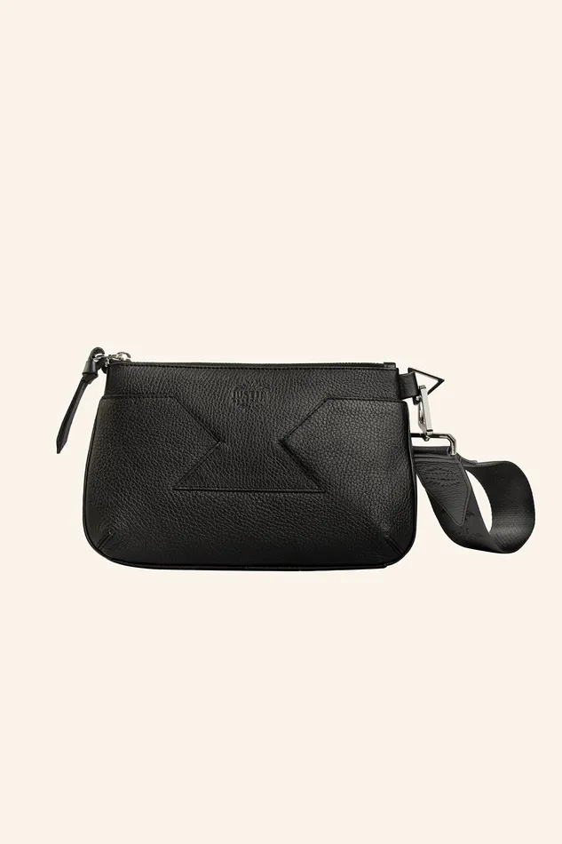 justineleconte1 Rings JL clutch bag leather Caviar black