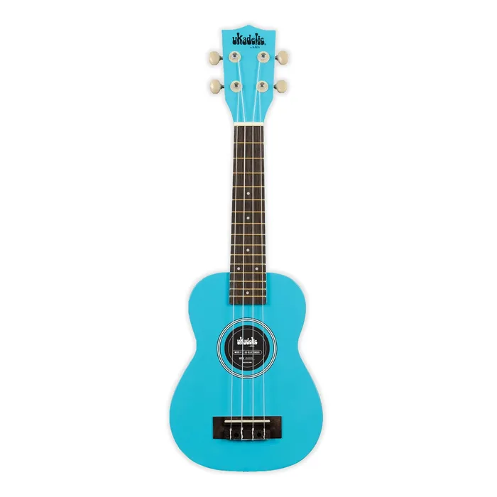 KALABRAND Kala Blue Yonder Ukadelic Soprano Ukulele with Bag Rings