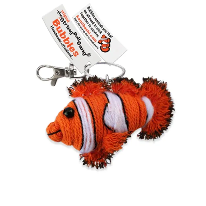 Kamibashi Keychain String Doll Bubbles the Clown Fish REALPLANET Earrings