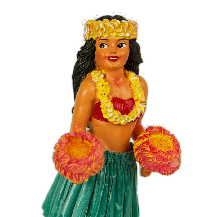 KCCOMPANY Necklaces Kinohe Hula Girl with Uli Uli Dashboard Bobble Doll