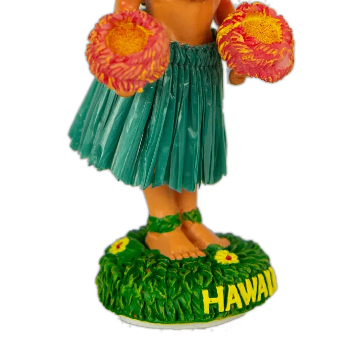 KCCOMPANY Necklaces Kinohe Hula Girl with Uli Uli Dashboard Bobble Doll