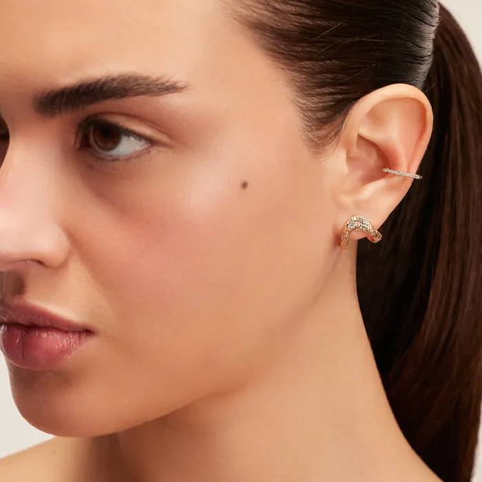 Kismet by Milka Earrings Pave Triangle Cuff Earring White Diamond