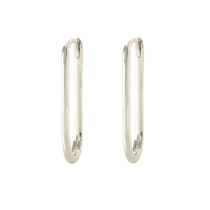 Kris Nations Oval Hinged Hoop Earrings Earrings