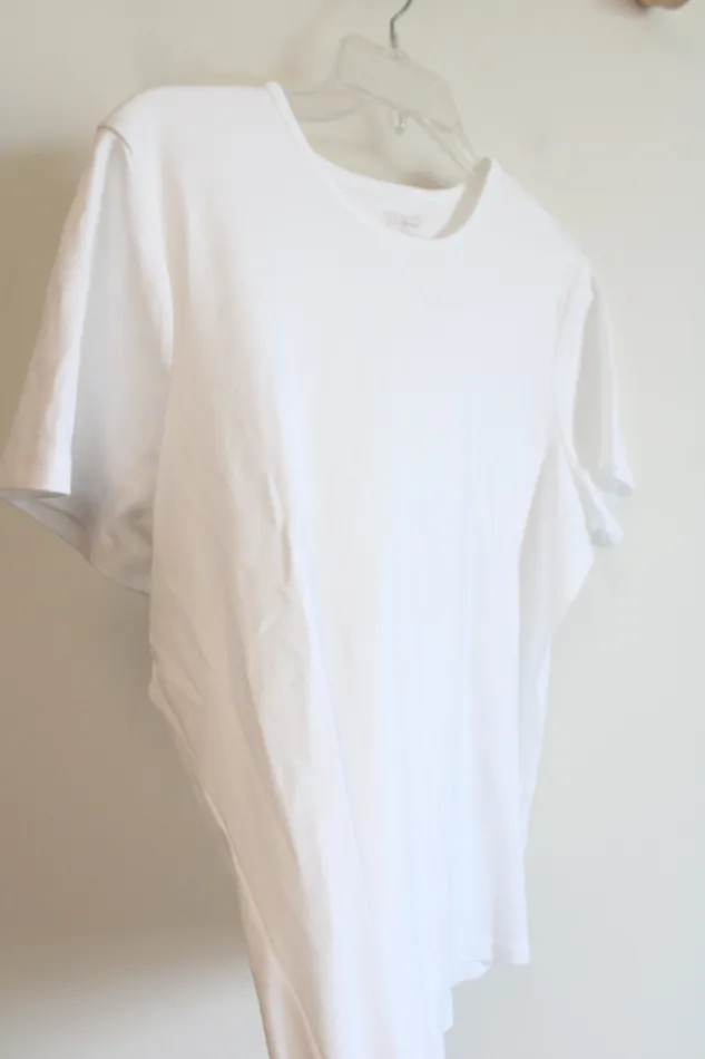 LL Bean White Tee XL Petite LL Bean Rings
