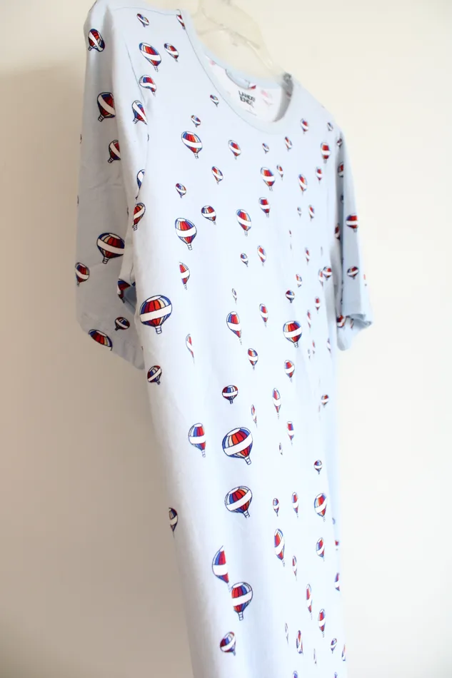 Lands End Necklaces Lands End Light Blue Hot Air Balloon TShirt Dress L 1416