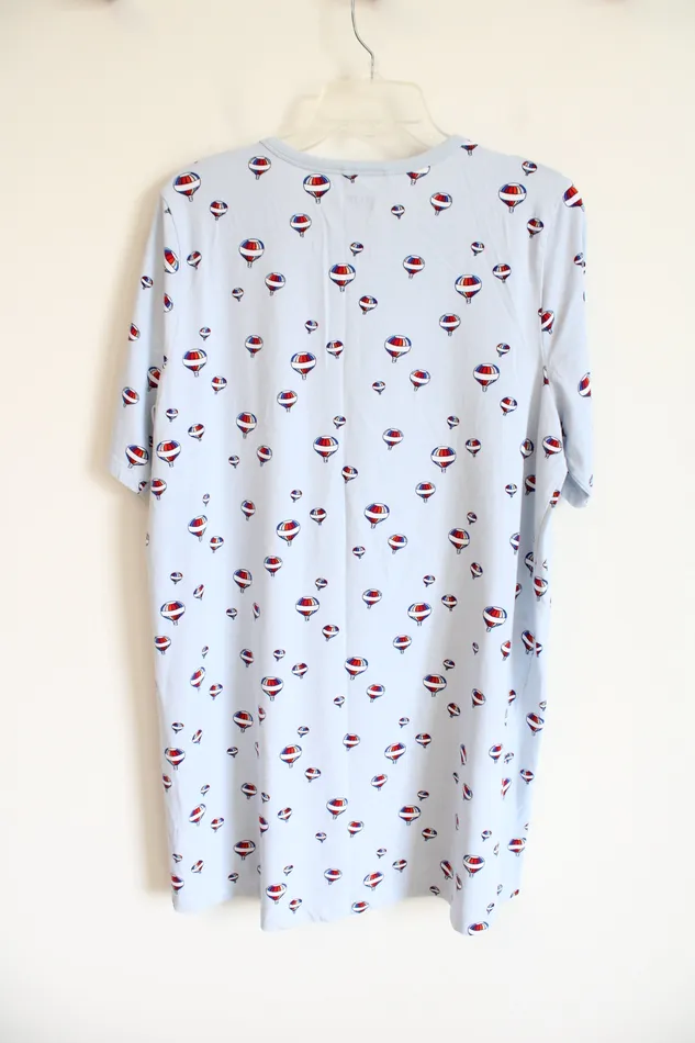 Lands End Necklaces Lands End Light Blue Hot Air Balloon TShirt Dress L 1416