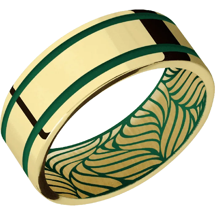 Lashbrook 14K Yellow Gold Polish Polish Finish Green Earrings