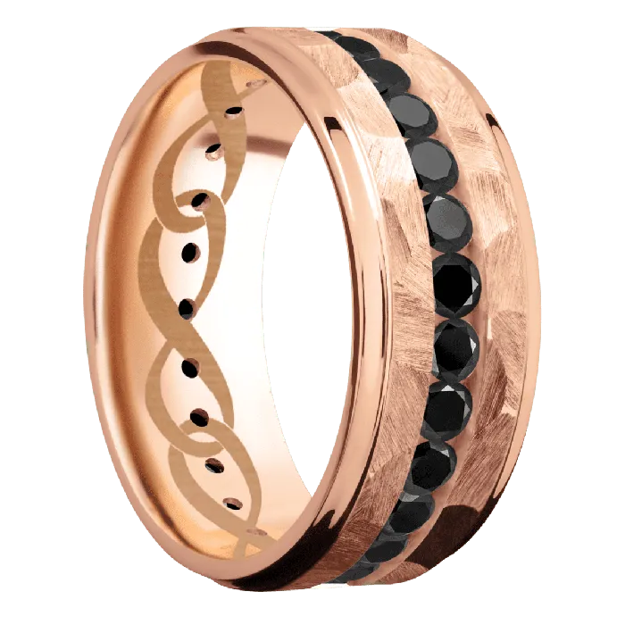 Lashbrook 18K Rose Gold Rock Polish Finish Earrings