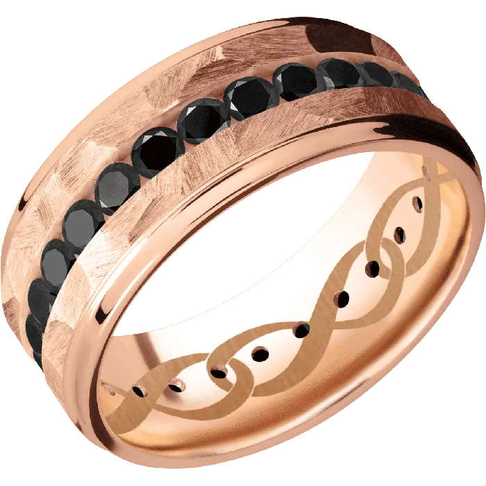 Lashbrook 18K Rose Gold Rock Polish Finish Earrings