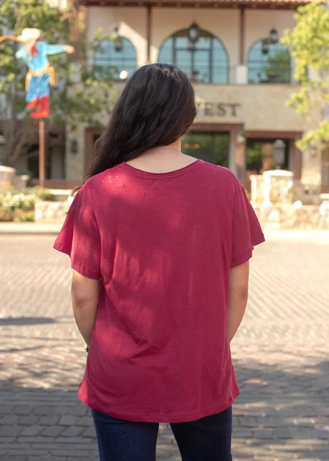 LAYERZ CLOTHING Earrings THE MAGIC MAROON TEE