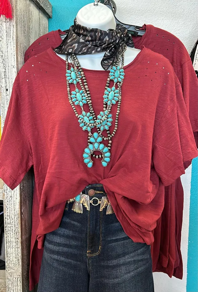 LAYERZ CLOTHING Earrings THE MAGIC MAROON TEE