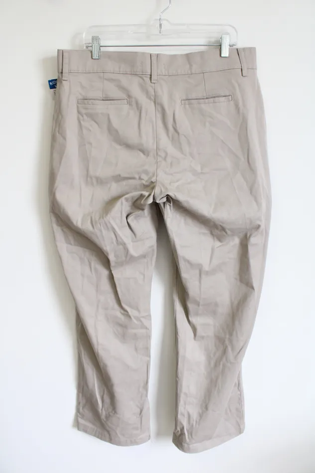 Lee Earrings Riders by Lee Stretch Waist Slimming Khaki Dress Pants 16P