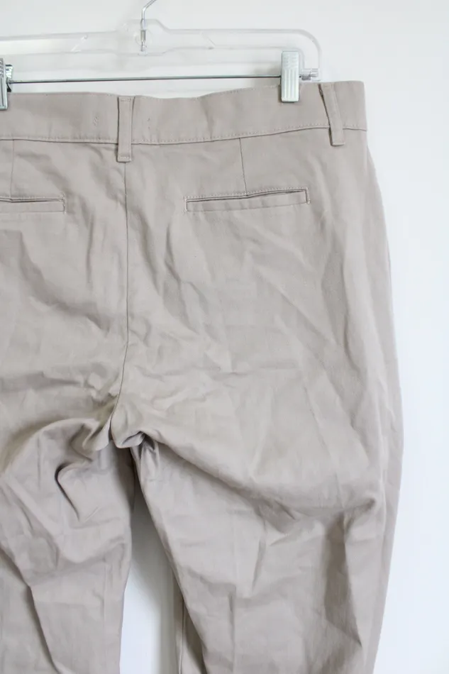 Lee Earrings Riders by Lee Stretch Waist Slimming Khaki Dress Pants 16P