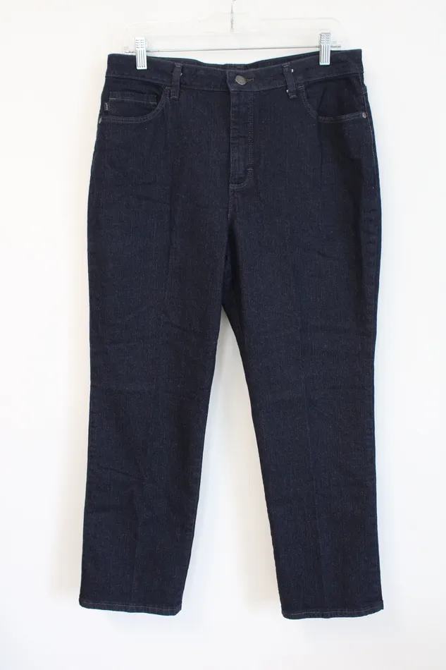 Lee Relaxed Fit High Rise Dark Wash Jeans 12 Short Lee Earrings