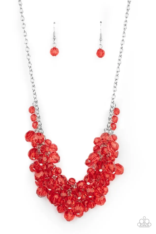 Let The Festivities Begin Red Paparazzi Accessories Earrings