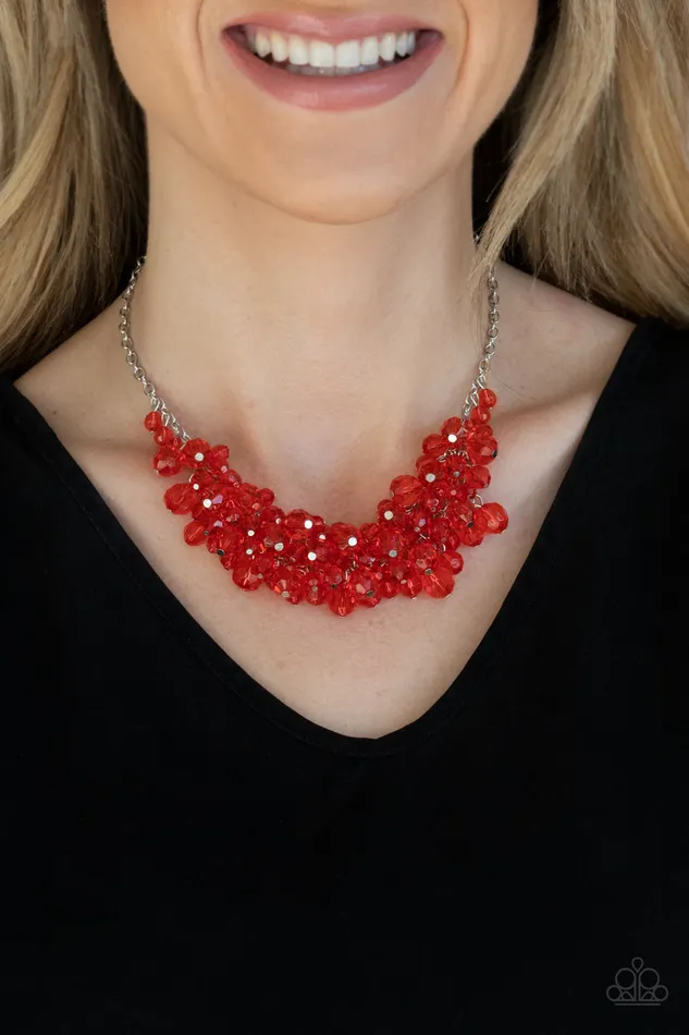 Let The Festivities Begin Red Paparazzi Accessories Earrings