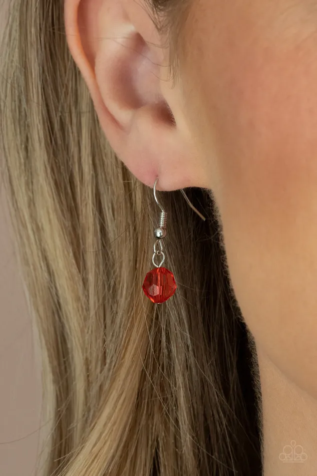 Let The Festivities Begin Red Paparazzi Accessories Earrings