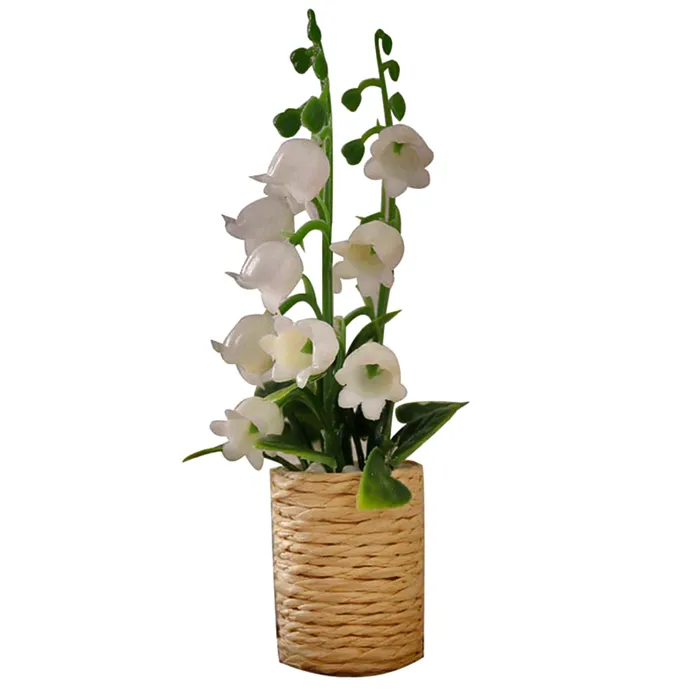 Lily of the Valley Plant in Basket 16 Scale Dollhouse Accessory Miniatures by NC Necklaces