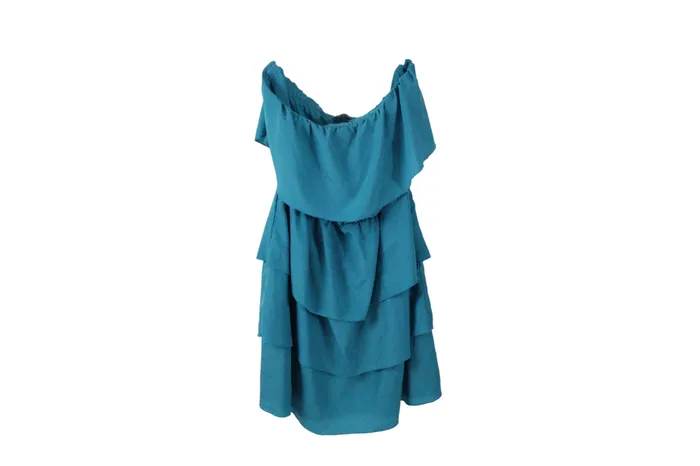 Lily Rose Lily Rose Teal Ruffle Dress M Earrings