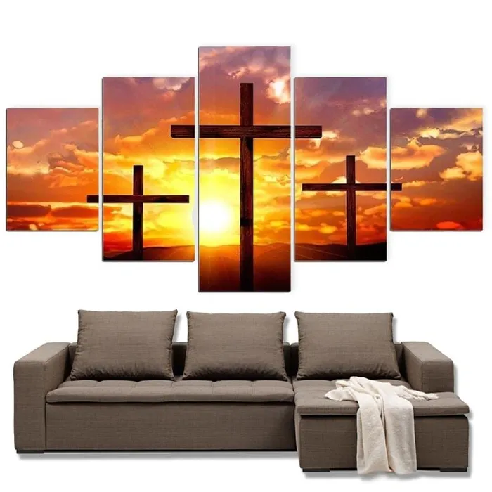 Lords Guidance Christian Canvas Artbr Golgotha Cross Necklaces